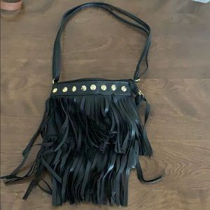Black crossover purse